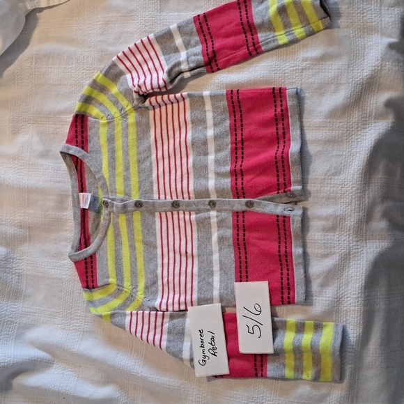 Gymboree girls size 5/6 striped button up cardigan - Picture 1 of 5